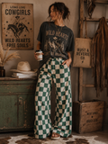 Checkered Barrel Denims