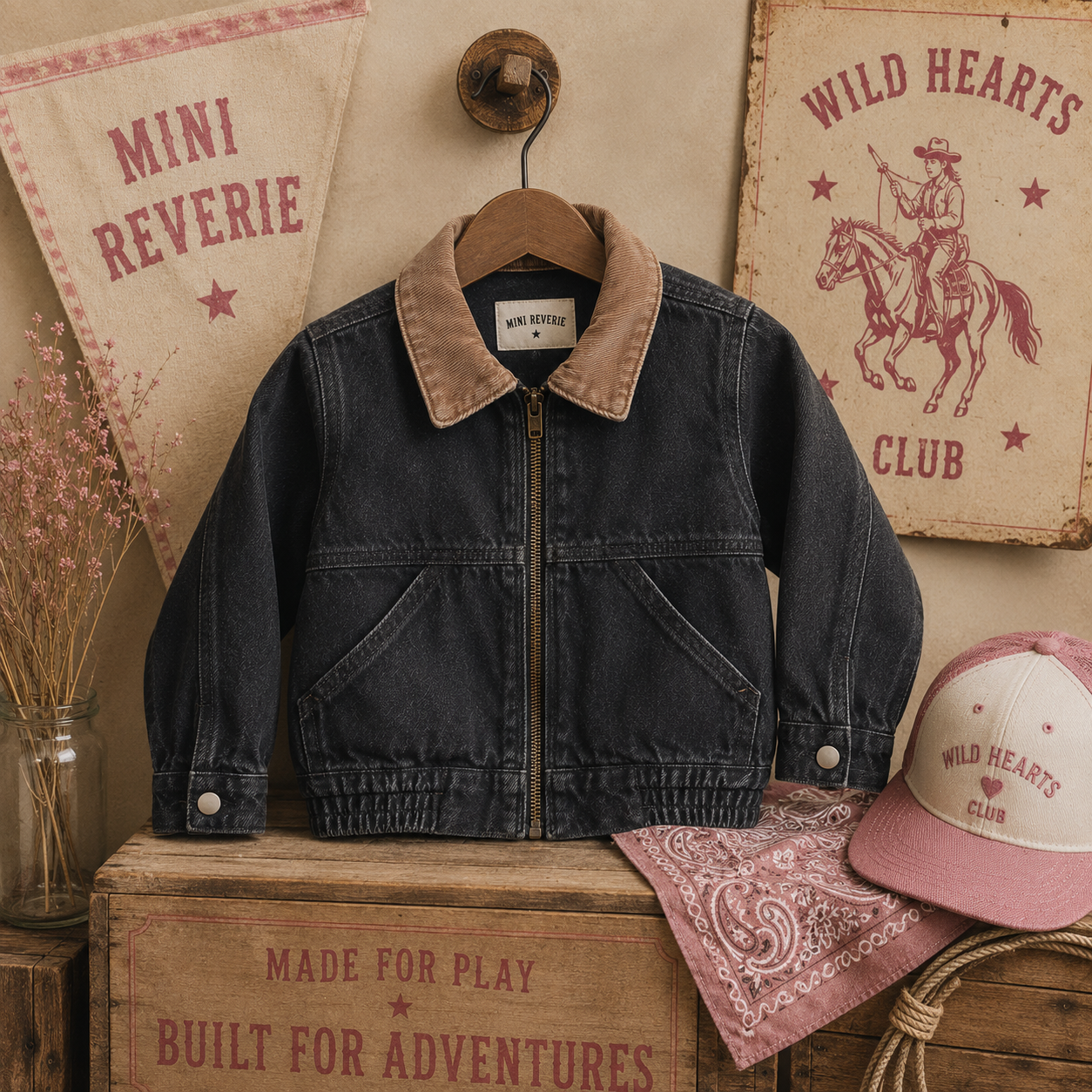 Mini Vintage Wash Denim Jacket