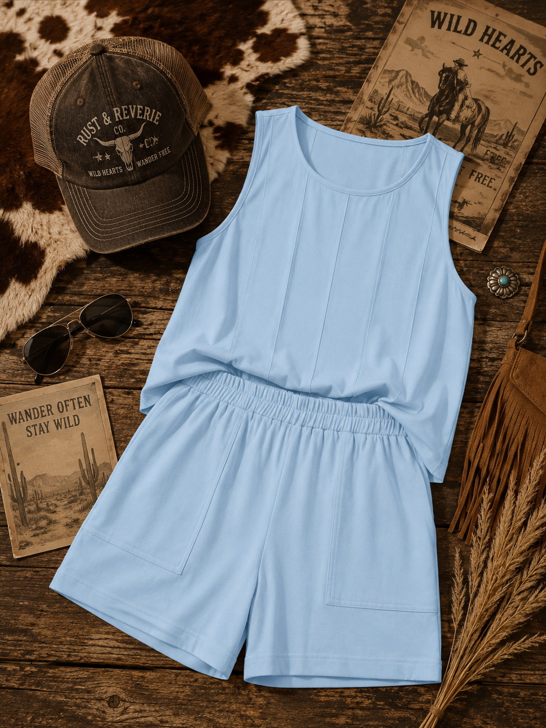 Stitched Detail Loose Set