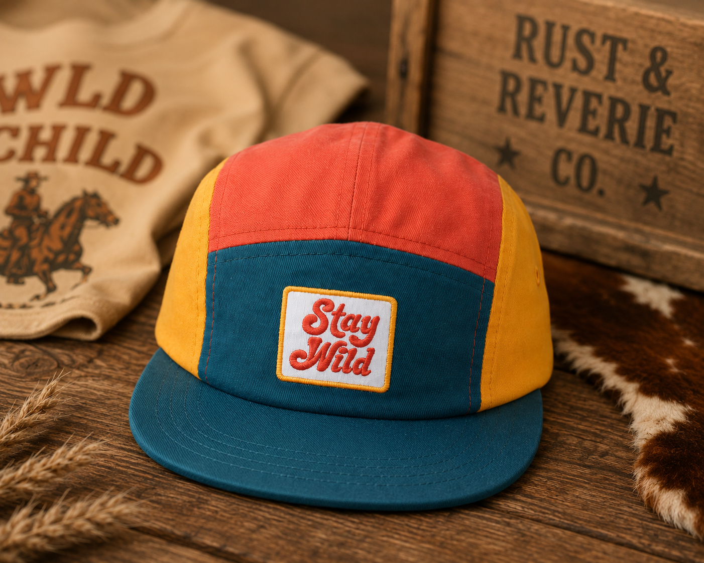 Mixed Panel Camp Hat